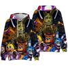 Unisex Cosplay Hoodie Pullover Women Men Five Nights At Freddy's Anime Tie Dye Hooded Sweatshirt Costume