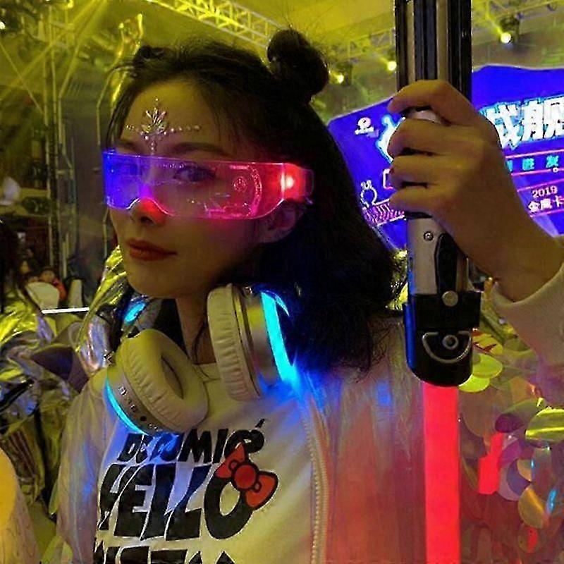 1Pc LED Glasses EL Wire Neon Party Luminous LED Glasses Rave Party Decoration