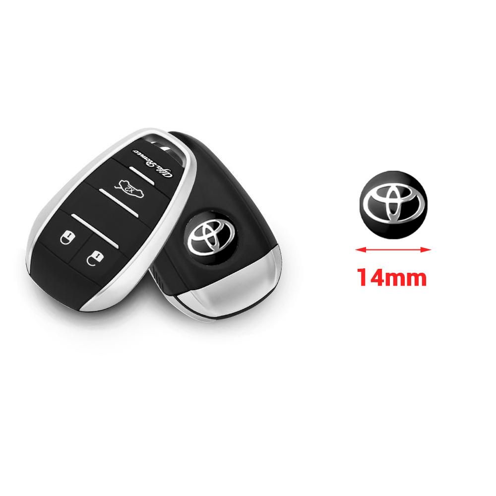 2026 New For Toyota 10/20PCS 14MM Auto Key Remote Fob 3D Aluminum Decals For Toyota GR Sport Gazoo Racing Yaris 86 Corolla Hilux