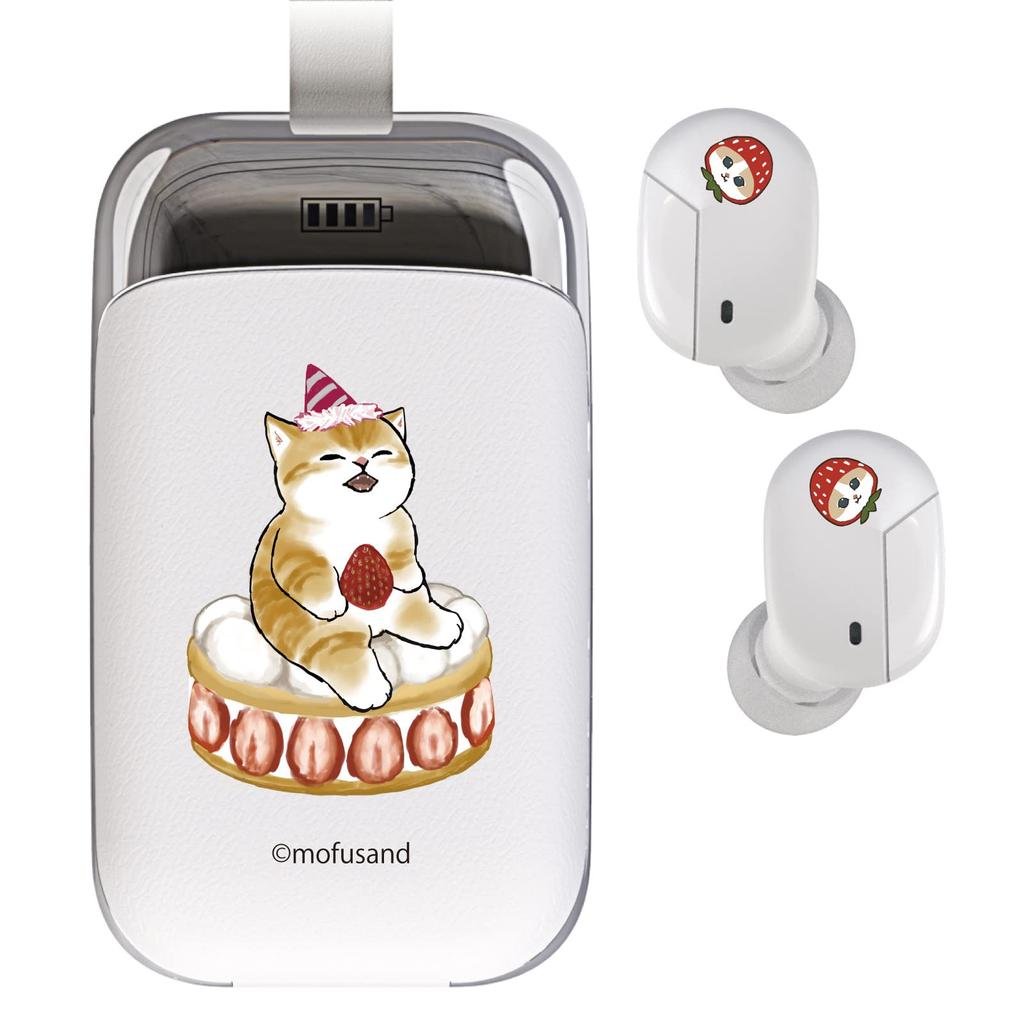 Mofusand Căști Complet Wireless (Dulciuri Nyanko) Tratament antibacterian Specificație impermeabilă IPX4 Funcție de operare cu senzor tactil
