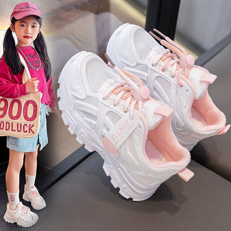 

Children Mesh Sneakers Kids Boys Girls Lightweight Casual Sports Running Shoes New Arrival Soft Sole Summer Breathable Tennis 37
