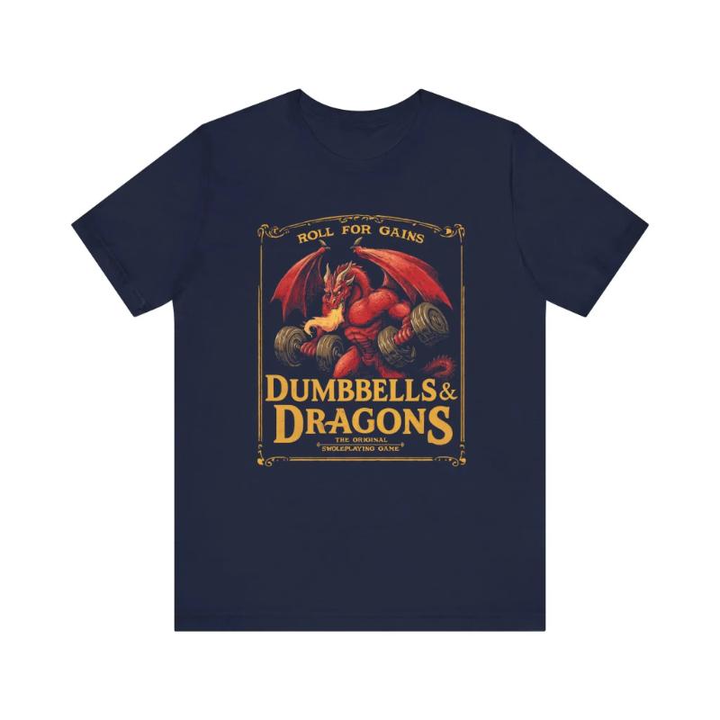 

Dragon and Dungeon Training T-shirt, Retro Dungeon Master Gift Fun DnD Gym T-shirt 4XL