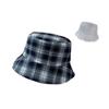 25 Early Autumn New Fashionable Double-sided Fisherman's Hat Children's Pure Cotton High-quality Foldable Plaid Hat Tide
