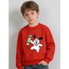 European Sizes Autumn/Winter Kids' Long-Sleeve Crewneck Sweatshirt, Casual and Comfortable Style with Fun Cartoon Puppy Skateboard Print