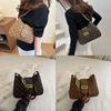 Fashion Pattern Flower Gold Buckle Decoration Women Casual Bags Shoulder