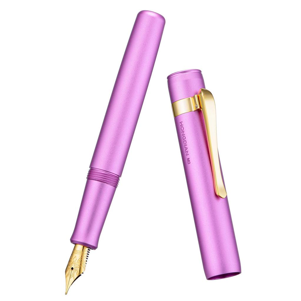 Hongdian M2 Mini Caneta Tinteiro Opalina Pena Extra Fina Macia Alumínio Fina Bolso Viagem
