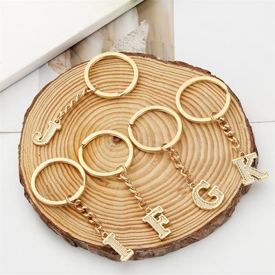 26 Alphabet Keychain Initial Keyrings Accessories Pendant For Purse Backpack Handbag Charms