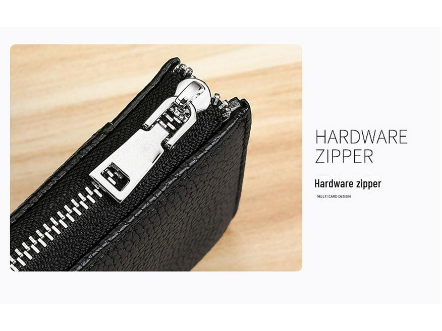 2023 Men's RFID Leather Wallet - Short, Anti-Theft, Cowhide Card Holder, Driver's License Wallet