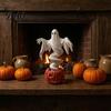 Spooky Halloween Table Centerpieces Swirling Ghost Pumpkin Yard Lamp, Lighted Statue, Warm LED Outdoor Indoor Decorations Decor, Fall Autumn