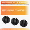 3pcs Car Air Condition A/C Panels Control Switch Knob Black for Toyota Hilux Vigo 2004 2005 2006 2007 2008 2009-2011 55905-0K011