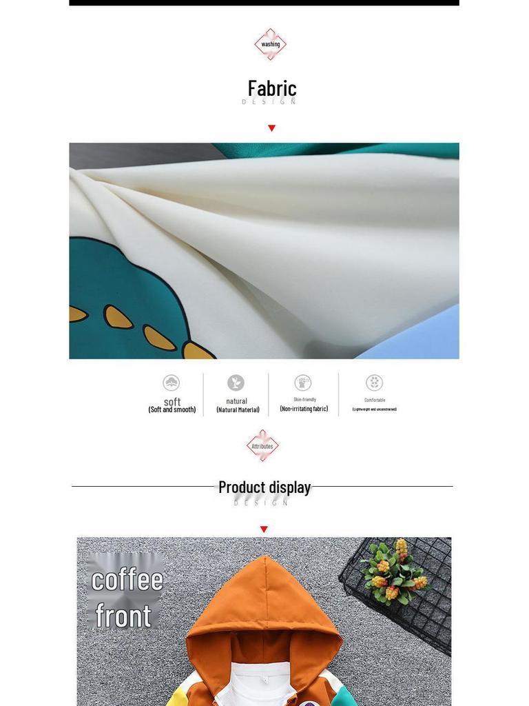 2025 New Korean Style Children's Cartoon Windbreaker – Boys' & Girls' Spring/Autumn Hooded Coat