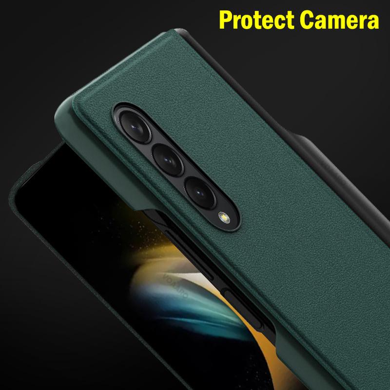 Capa Für Samsung Galaxy Z Fold 4 Fall Flip Leder Abdeckung Mit Abnehmbarer Stift Slot Halter Für Galaxy Z Fold4 5g Seite Stift Slot Fall