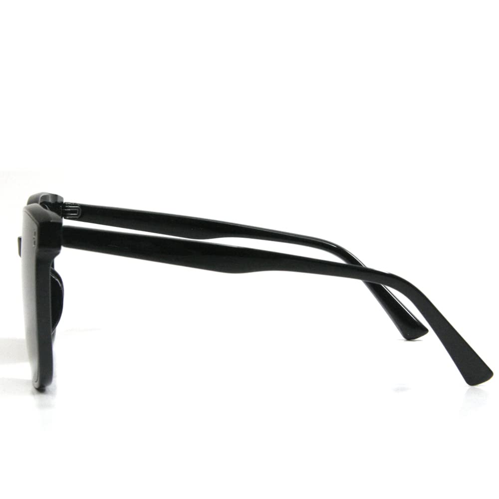 [meSmart] AROSA Sunglasses for Men and Women, Wellington Style, Black Rim, Large Size, Suitable for Driving, Lightweight, UV400 UV Protection,