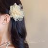 Pastoral Mesh Flower Hair Clip - Korean Temperament Duckbill Hairpin for Women