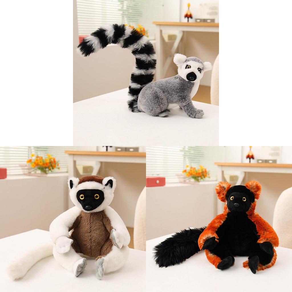 Lemur Plush Doll For Children Kids Animal Collectors Gift Soft Toy