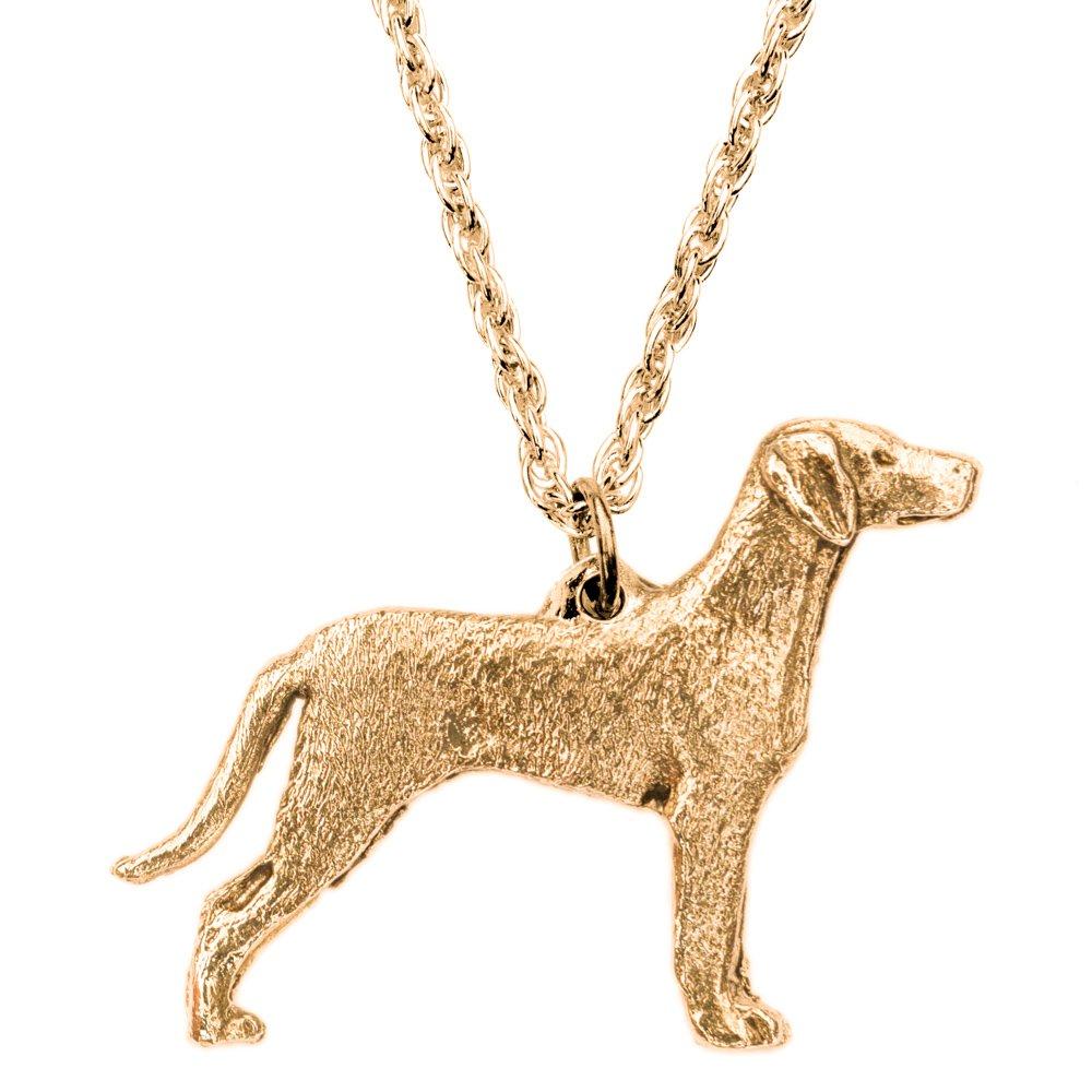 Weimaraner (undocked tail) British-made Art Dog Pendant Necklace Collection