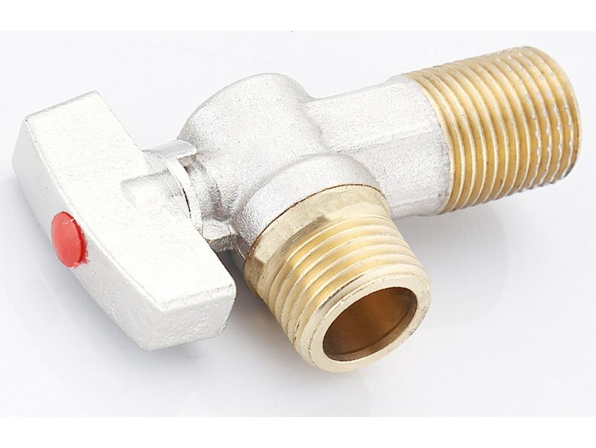All-Copper Large Flow Angle Ball Valve for Hot/Cold Water & Gas Heaters, 4-Point Switch