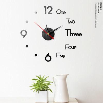 3D Digitale Wanduhr Spiegelaufkleber Uhr Heim Büro Wanddeko Uhr für Schlafzimmer Büro Wanduhr Modernes Design