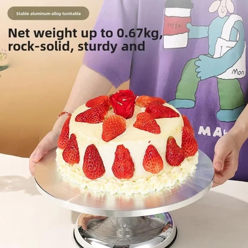 Otočný stojan na dorty Profesionální hliníková slitina Otočný talíř na cupcakes Pečivo Dekorace Domácí pekařské nářadí