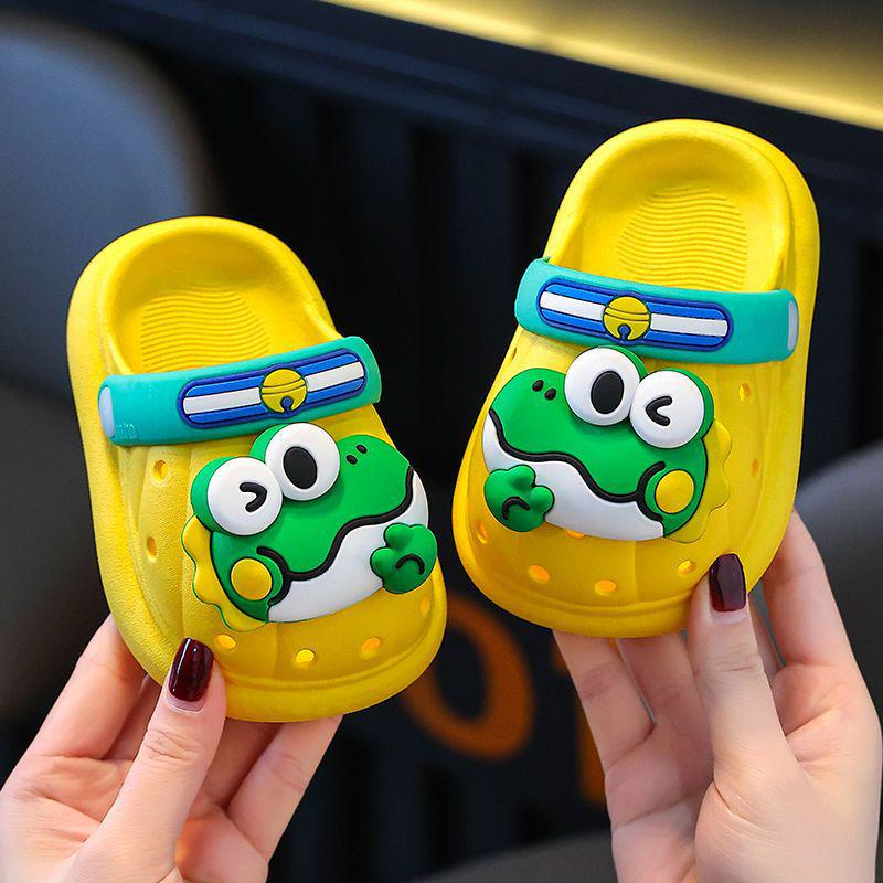 Summer Kids' Cartoon Baotou Indoor Slippers, Non-slip Soft Bottom for Boys and Girls