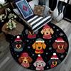 Dachshund Round Area Rug,Carpet Rug for Living Room Bedroom Sofa Playroom Decor,Non-slip Floor Mat