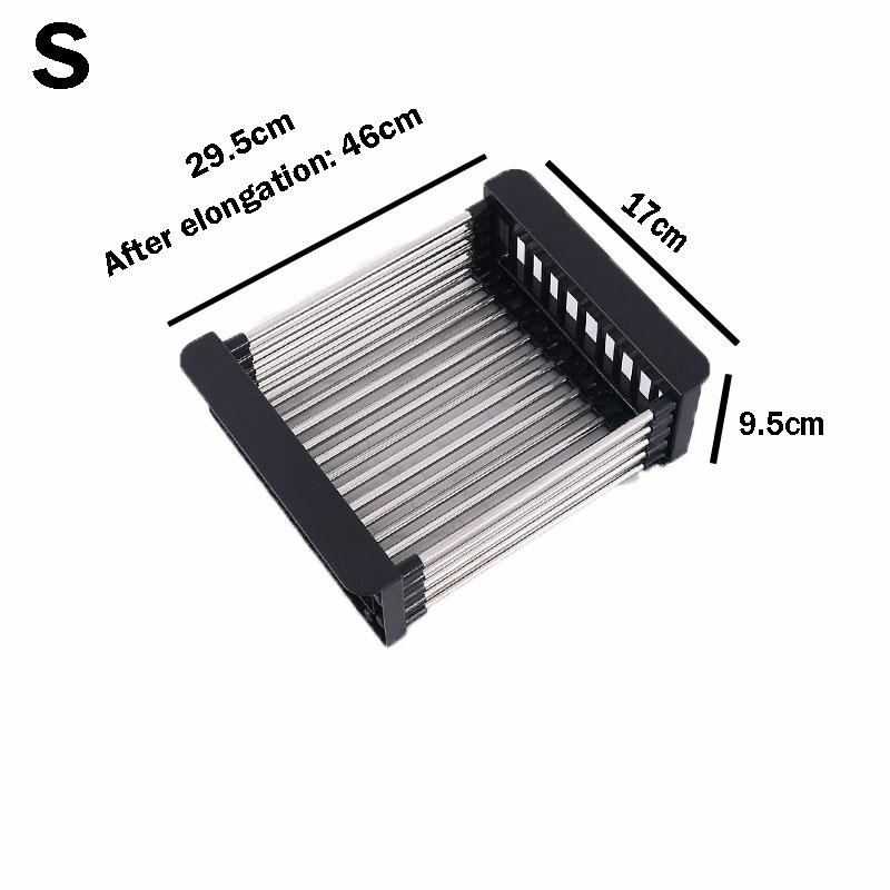 Suport pentru chiuveta de bucătărie Ajustabil din oțel inoxidabil Suport pentru scurgerea vaselor Suport pentru farfurii, boluri, tacâmuri Organizator pentru tacâmuri Scurgător pentru fructe și legume