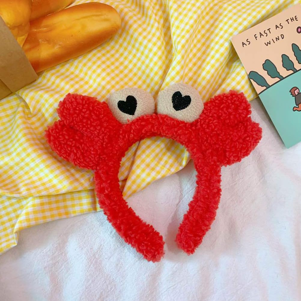 ledmomo Crab Cute Plush Hair Costume Red Headband, Hairband, Ornament, Accessory, Unisex,