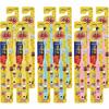 Decatela Lion Children's Toothbrush Set (Anpanman) for Ages 0-3, 12 Brushes