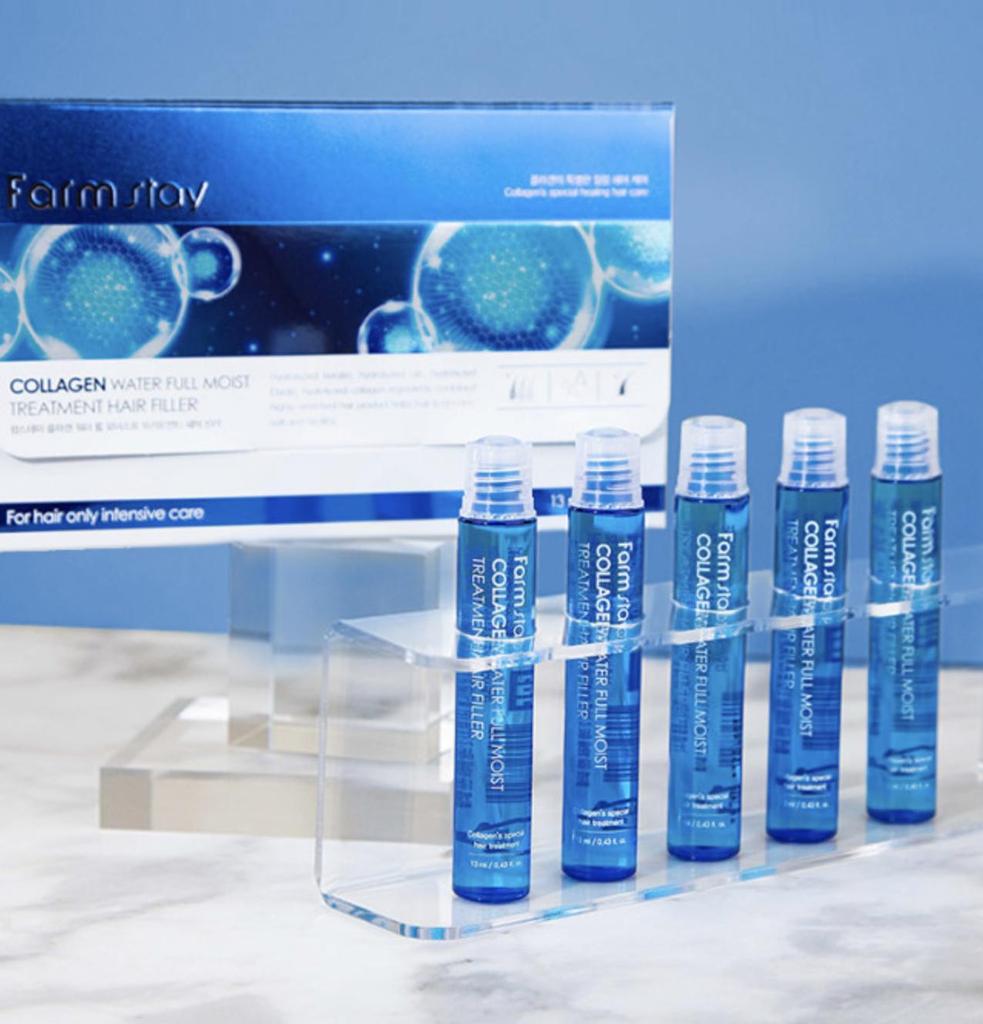 Farmstay Collagen Water Full Moist Treatment Hair Filler (13ml X 10ea) - Hydrating & Smoothing