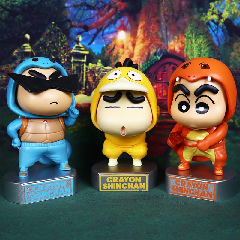 Crayon Shinchan Cos Garage Kit Pocket Monster Pikachu Toy Figurine Car Ornament