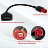 6 Pin OBD2 Adapter Cable,Fit For Guzzi Kawasaki Suzuki Yamaha Piaggio Vespa Honda Motorcycle OBD Diagnostic Cable,Euro5 6-Pin Connector Fits CAN Bus