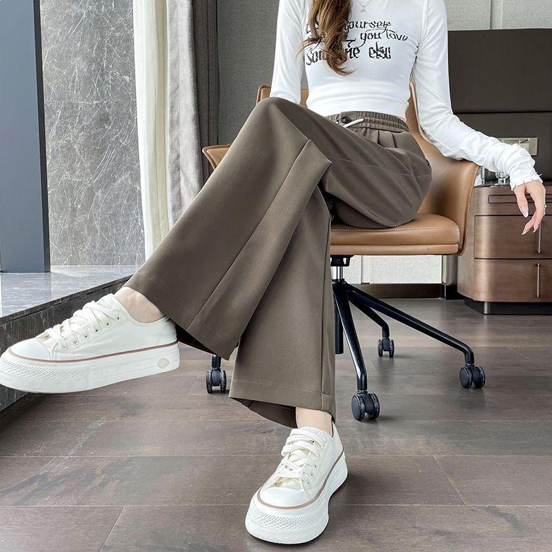 Ice-Feeling High-Waisted Slimming Wide-Leg Pants - Sun Protection, Spring/Summer 2026