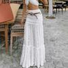 Autumn Season French Bohemian Lace Skirt Children Elegant White Mopping A-shaped Skirt Long Skirt Women
