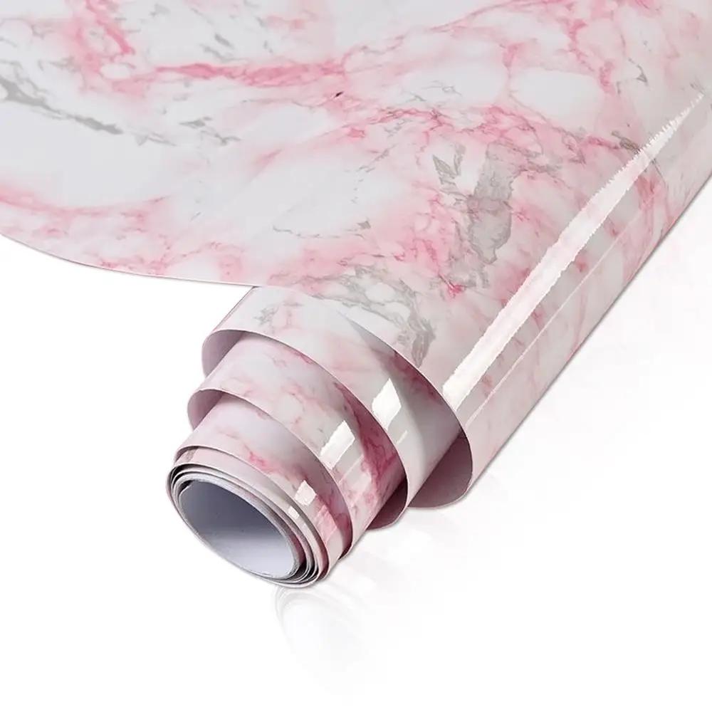 40cm Kitchen wall sticker self-adhesive marble pattern waterproof cabinet stove countertop wallpaper desktop bathroom renovation