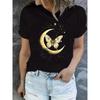 Women'S Summer Short-Sleeve Printed T-Shirts, Fashionable and Casual, Machine-Washable Comfortable Fit 2D Flat Printing