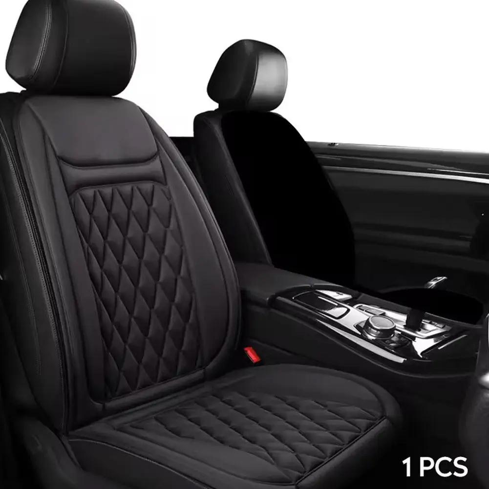 Heated Car Seat Cushion 12V/24V Fast Heating Car Seat Covers Warm Winter Seat Cover Cloth/Flannel Heater Automobile G3I8