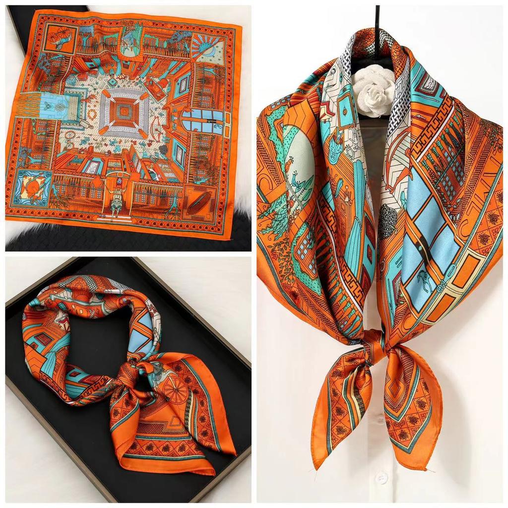 Eleganti Foulard di Seta da Donna Con Centinaia di Camicie, Assistenti di Volo, Decorazione Professionale, Protezione del Collo, Foulard, 70 Foulard Quadrati Piccoli.