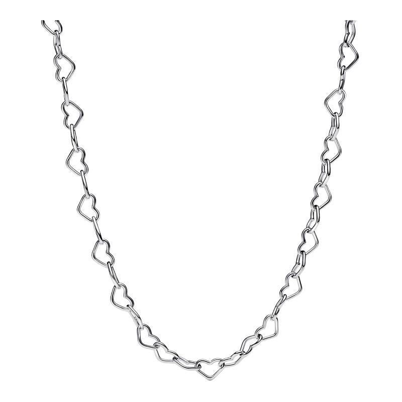 Pandora Original design 925 silver necklace, same style for men and women, silver 393334C00 серебряный