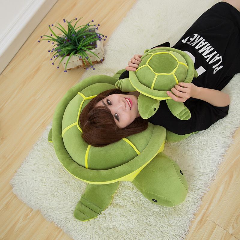 Down Cotton Soft Turtle Plush Toy Pillow Cushion Backrest Big Eye Turtle Doll Children's Rag Doll