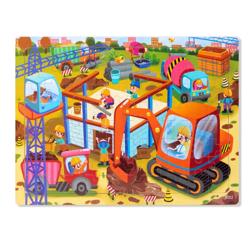 Wooden puzzle children animal cartoon fairy tale plane puzzle baby early education puzzle building block toy