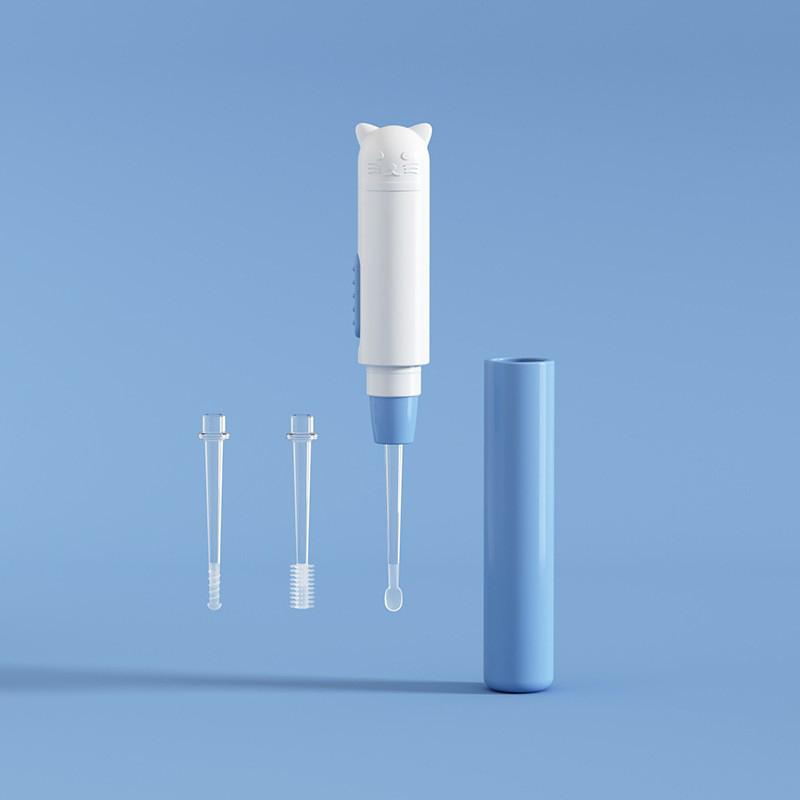 

1Pcs Visual Ear Spoons Silicone Baby Child Cleaning Tools Removal Scoops Durable Easy Clean Health Care дитини синього кольору