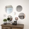 Set of 7 Pcs Wall Mirror Round Glass