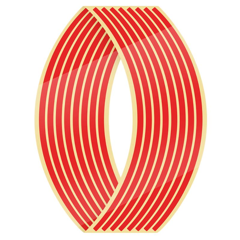 1set of 16pcs Wheel Sticker Reflective Rim Stripe Tape Bike Motorcycle Stickers For Honda For Kawasaki Z750 Z800 For YAMAHA MT07