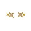 Dongdaemun Simple Full Diamond Zircon Star Stud Earrings High-End Light Luxury Earrings
