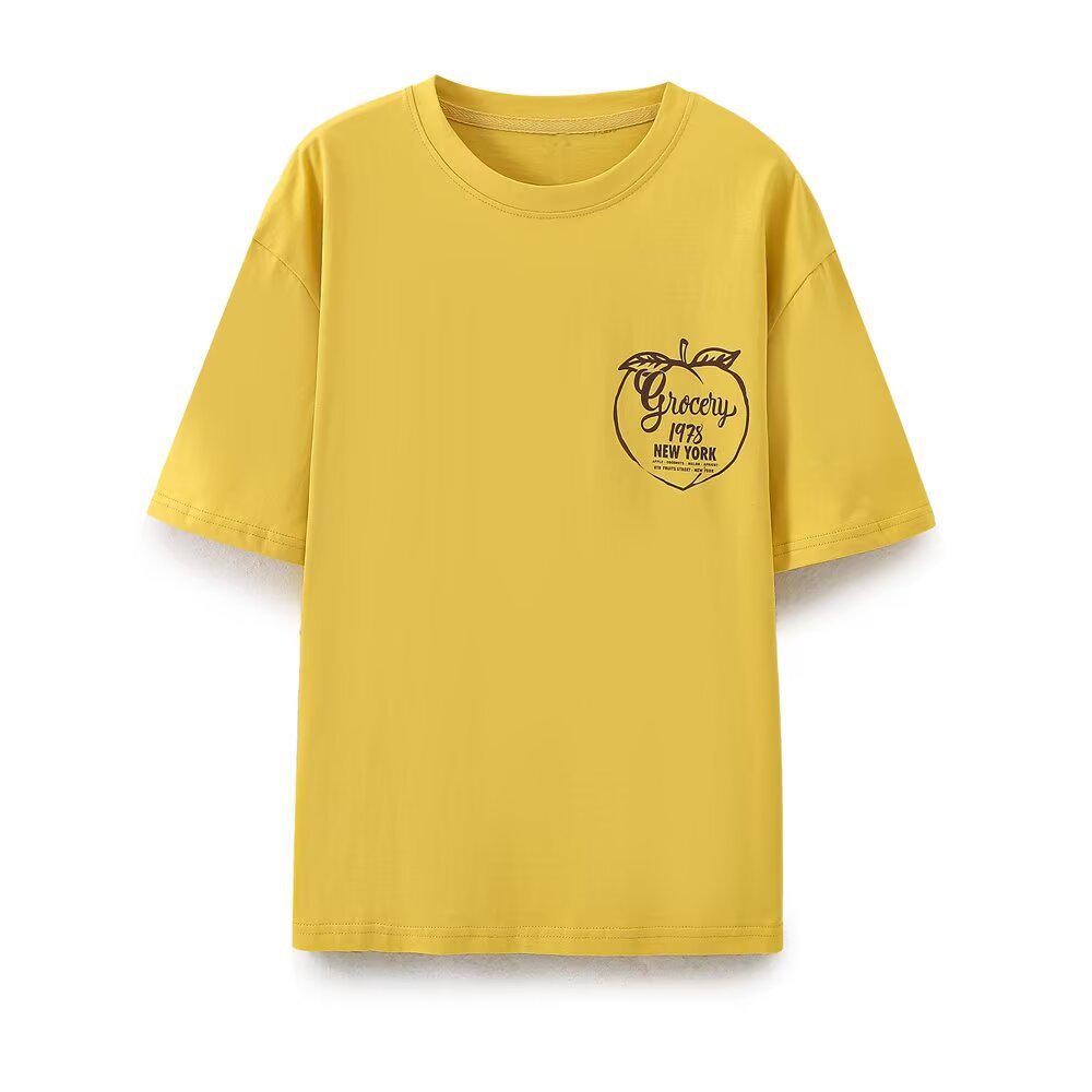 Women's 2022 Summer Fashion Printed Round Neck Short-Sleeve T-Shirt