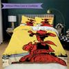 Lucky Luke Pattern Bedding uilt Set uilt Cover Pillowcase Home Decoration Birthday Gift (1 * duvet cover + 2 * pillowcase without core)