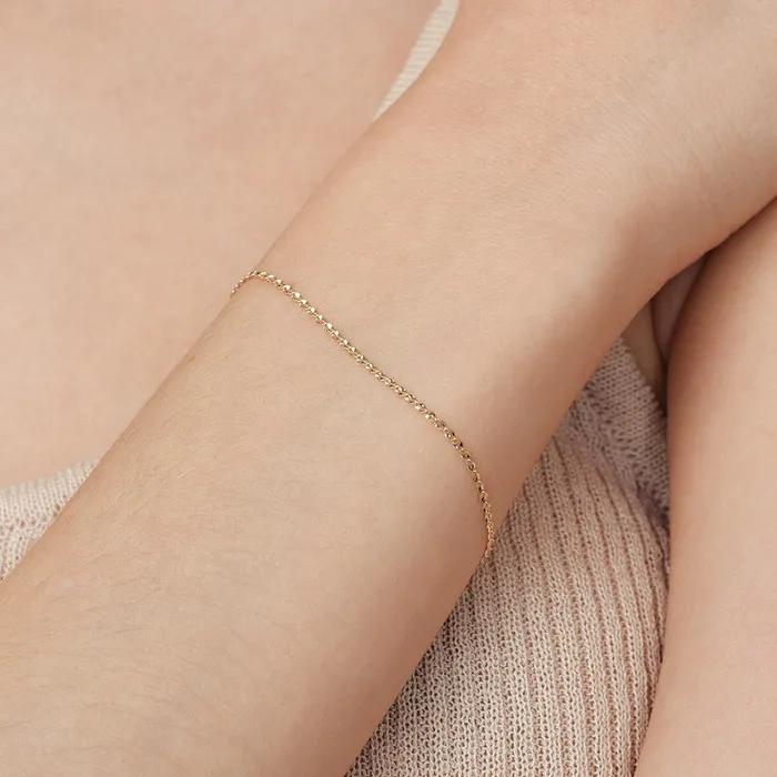 14k Glow 0.3 Chain Bracelet (14K Gold) #BR08