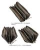 PEANUTS Leather Round Zipper Long Wallet Genuine Leather Cowhide Large Capacity Card Storage Embossed SNOOPY Round Zipper Long Wallet Green [Nadaya]
