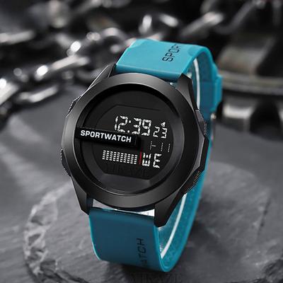 Herren Sportuhr Militär Digital Herrenuhren Multifunktionsuhr Wasserdicht Leuchtende LED Elektronische Armbanduhr für Kinder Jungen