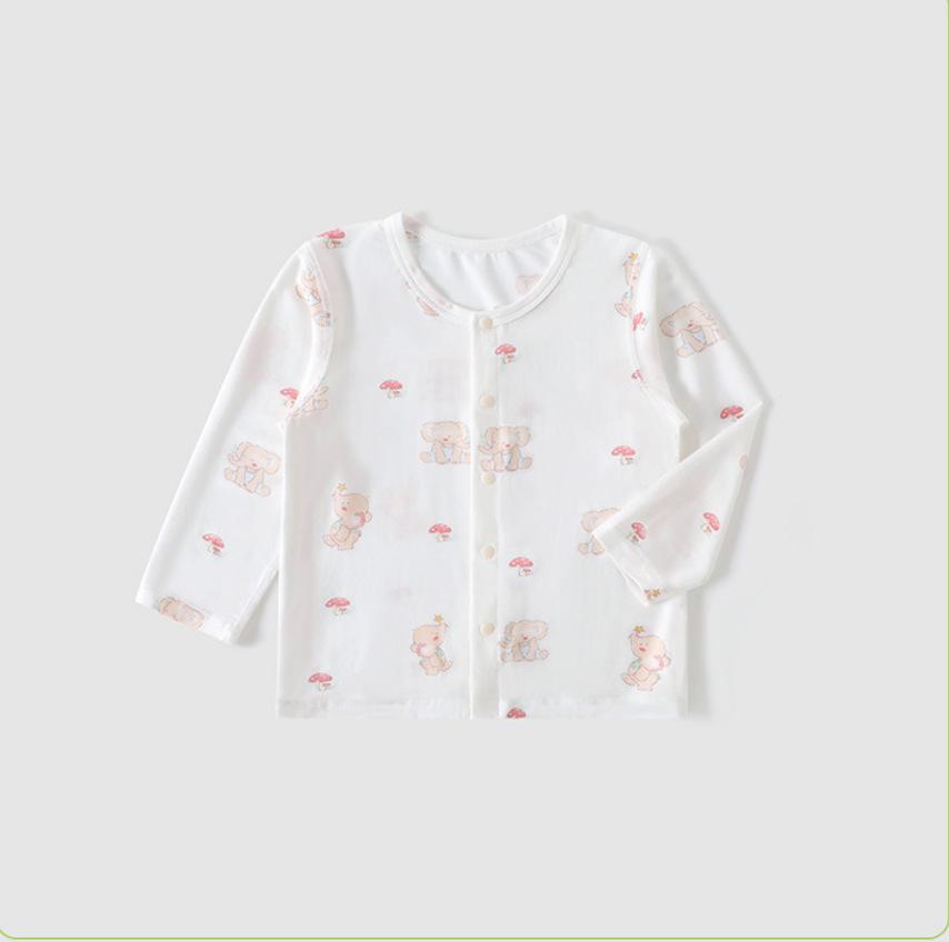 Bamboo Fiber Long-Sleeve Summer T-Shirt for Boys and Girls